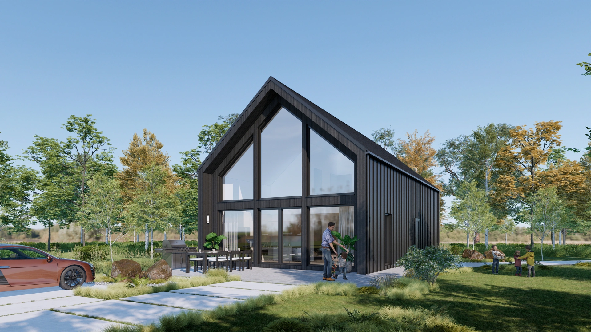 nowoczesna stodola bergen 142m2
